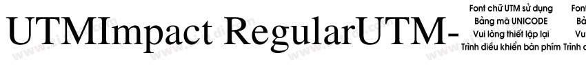 UTMImpact RegularUTM字体转换